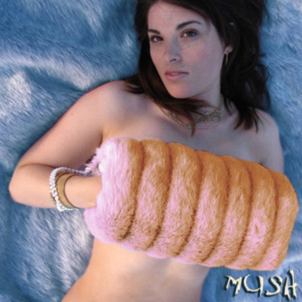 MUSH Designs Hand Muff BROWN W PINK UNDERTONE MINK